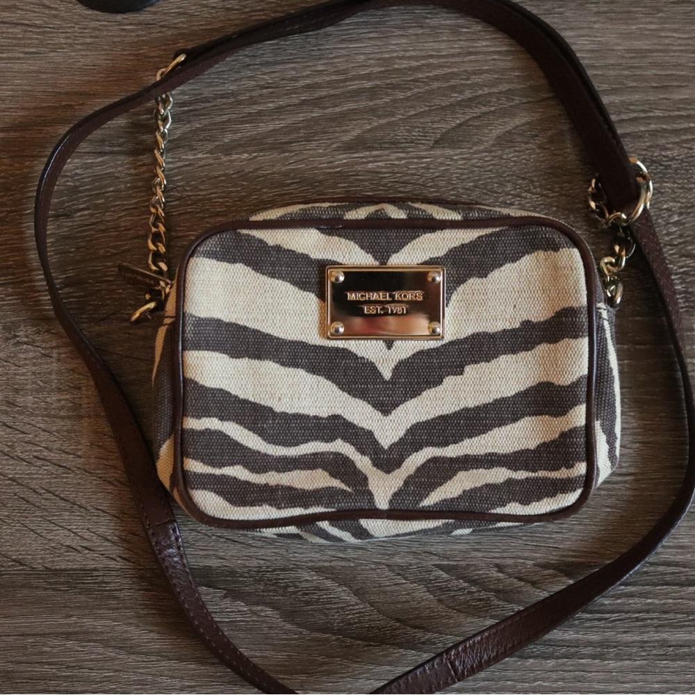 Michael Kors Zebra Pattern Crossbody Bag